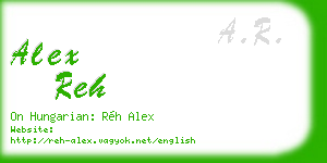 alex reh business card